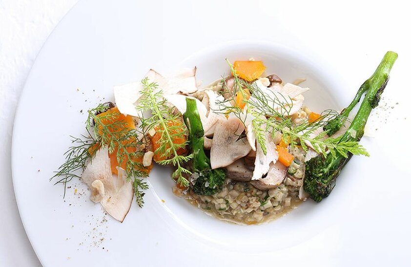 Steinpilzrisotto, Sterneküche im Wohnmobil Alexander Huber | © Foto: Reisemobilcouch, Alexander Huber