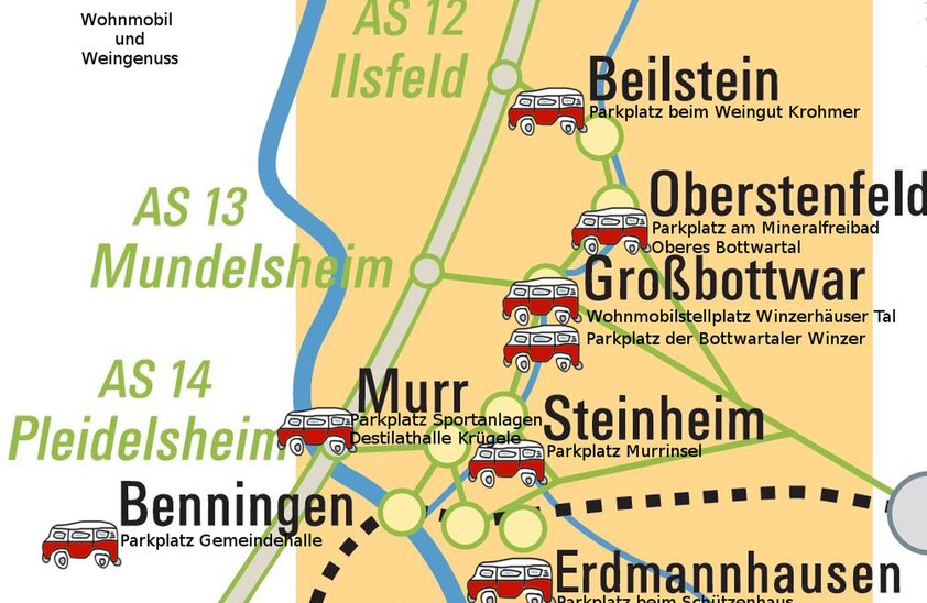Wohnmobilstellplätze Wein-Lese-Landschaft Marbach-Bottwartal | © Foto: djd/Tourismusgemeinschaft Marbach-Bottwartal/Nadine Kern