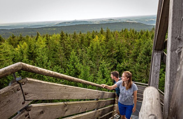 © Vom Oberpfalzturm in 33 Meter Höhe eröffnet sich ein weiter Blick über das größte zusammenhängende Waldgebiet Mitteleuropas. Foto: djd/Zweckverband Steinwald-Allianz/Georg Neumann © Vom Oberpfalzturm in 33 Meter Höhe eröffnet sich ein weiter Blick über das größte zusammenhängende Waldgebiet Mitteleuropas. Foto: djd/Zweckverband Steinwald-Allianz/Georg Neumann