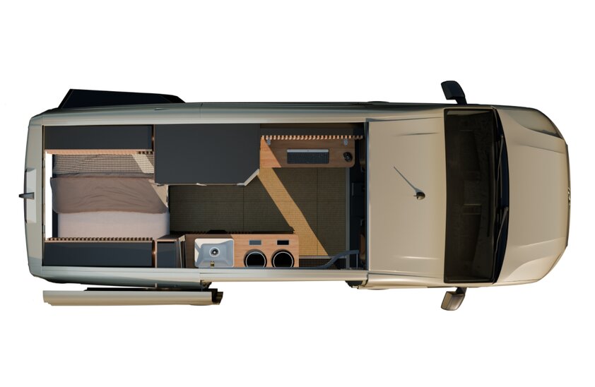 Grundriss Cross Cabin Adventure 600 Outdoor | © ALPS ALPINE Europe GmbH
