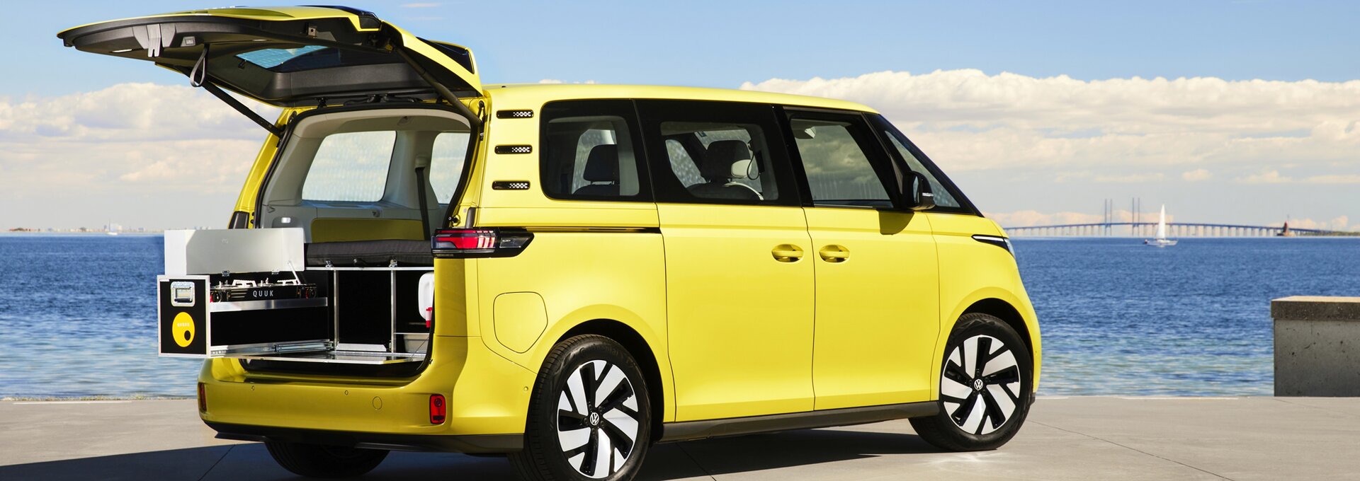 VW ID Buzz mit Campingbox von Ququq. | © Foto: Autoren-Union Mobilität/Volkswagen Nutzfahrzeuge