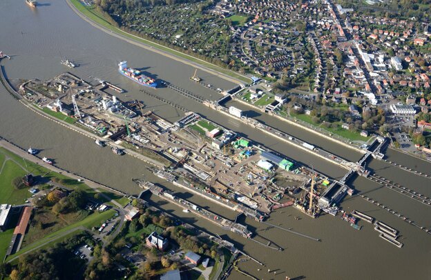 Brunsbüttel Schleuse | © Brunsbüttel Schleuse, Foto: Aufwind-Luftbilder, stock.abobe.com