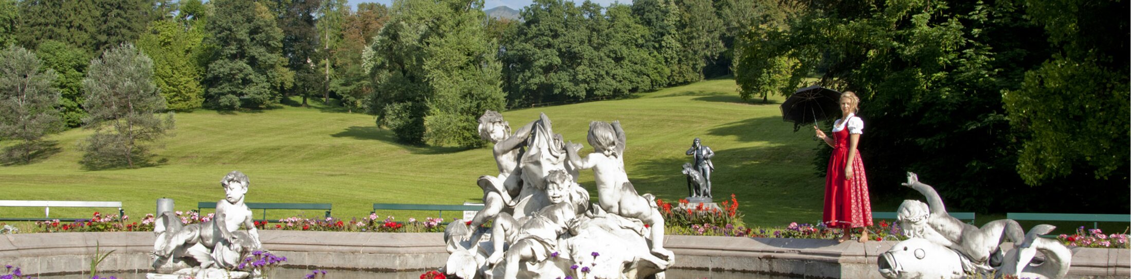 Sisi-Straße, Kaiserpark Brunnen, Bad Ischl | © Foto: Stadler Sisi-Straße Kaiserpark Brunnen, Bad Ischl | © Foto: Stadler