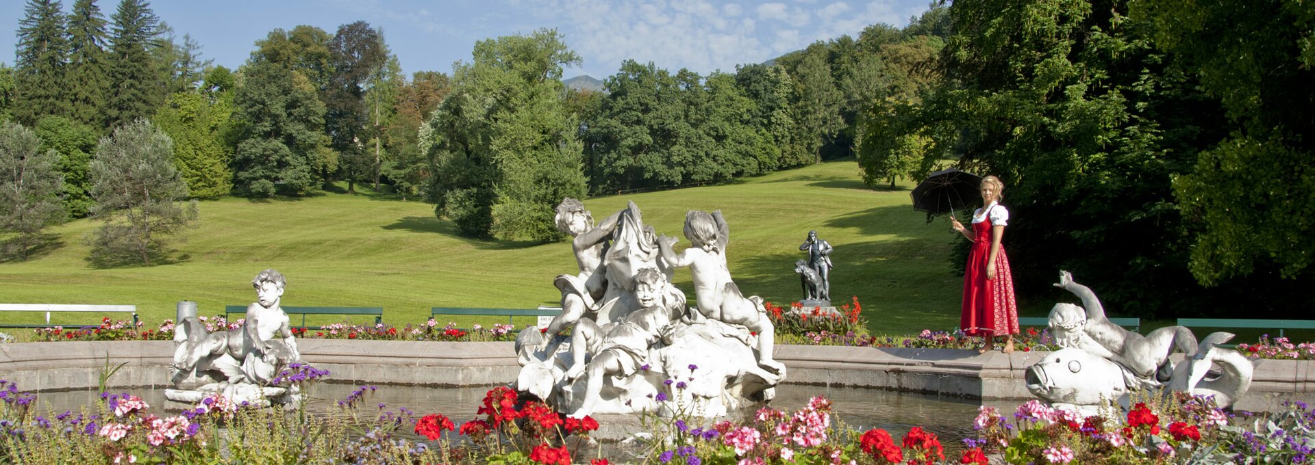 Sisi-Straße, Kaiserpark Brunnen, Bad Ischl | © Foto: Stadler Sisi-Straße Kaiserpark Brunnen, Bad Ischl | © Foto: Stadler