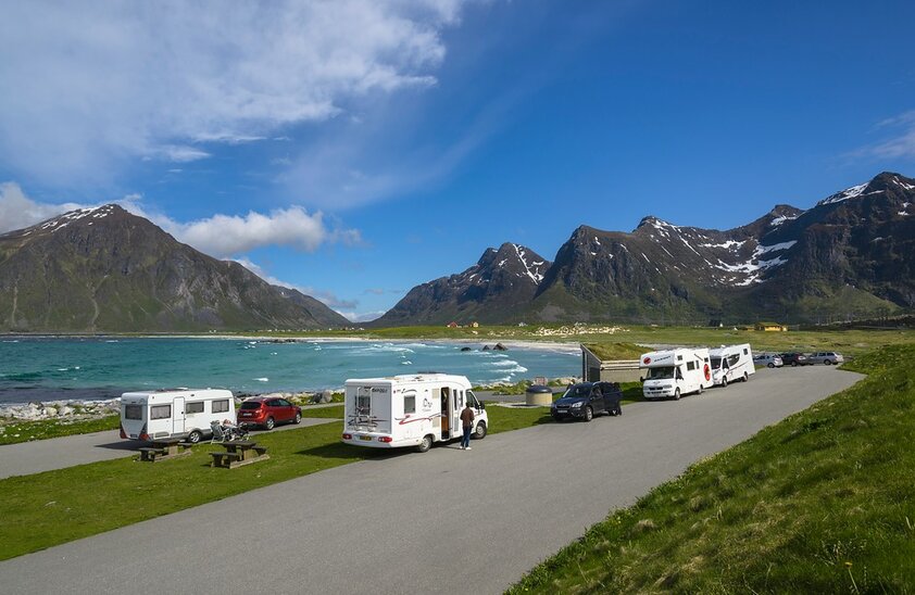 Brunstranda bei Flakstad, Lofoten | © Brunstranda, Foto: Steinar Skaar, Statens vegvesen