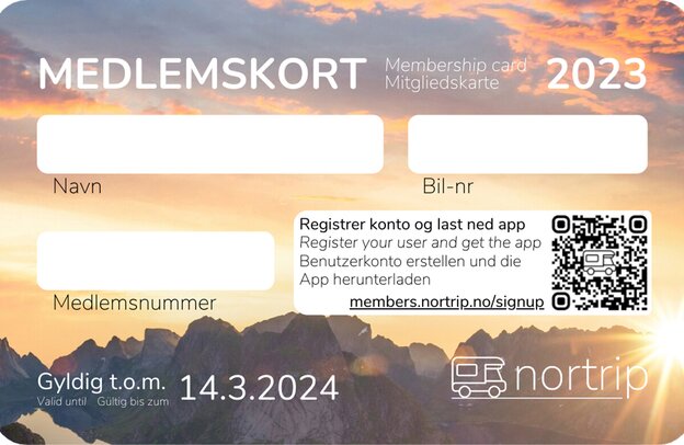 Nortrip Mitgliedskarte 2023 | © Nortrip Mitgliedskarte 2023 | Nortrip