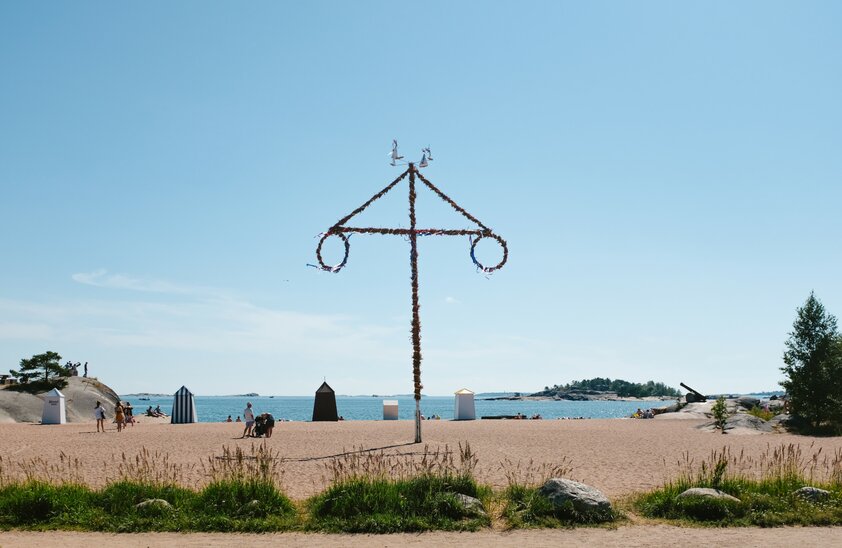 Hanko Casinonranta Strand, Camping Finnland mit dem Wohnmobil | © Hanko, Foto: Mariia Kauppi, Visit Finland